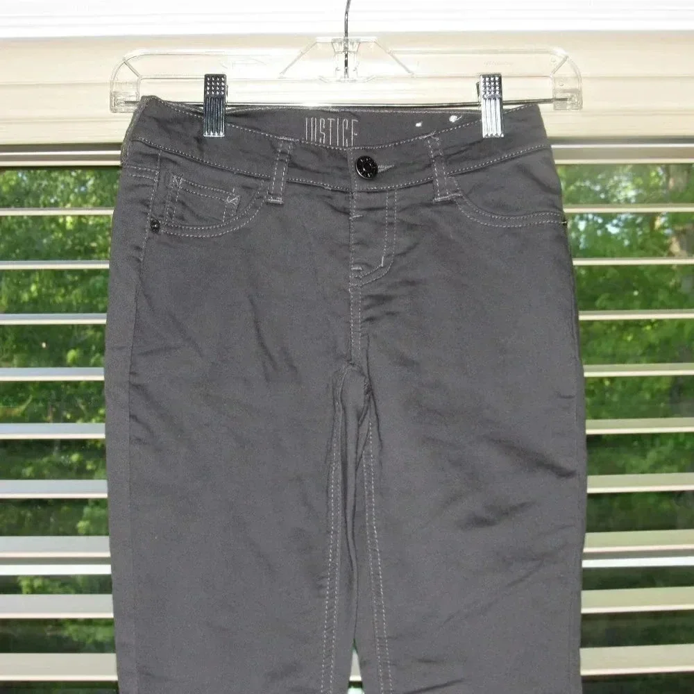 JUSTICE Mid-Rise Jegging Gray Girl's Pants Size 10